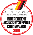 Audi Driver International Awards - a Gold Award for 'Independent Accessory Supplier 2010'